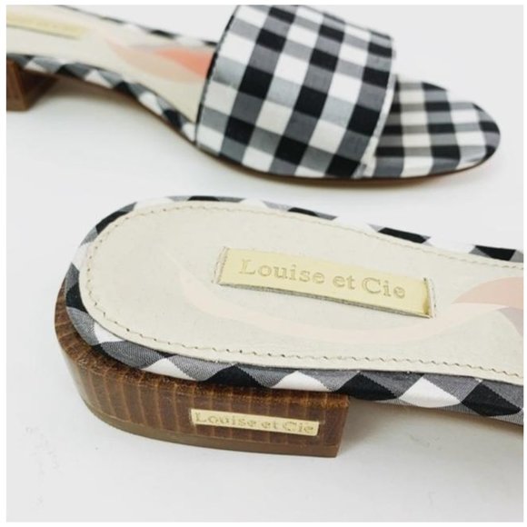 Louise et Cie 'Aydia' Slide Sandals in Gingham 8.5 New In Box! - Picture 1 of 9